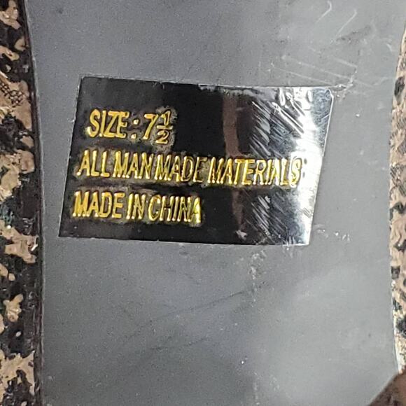 BKE Sole Women's Marbled Gold/Black Pumps 7.5 - Picture 8 of 8